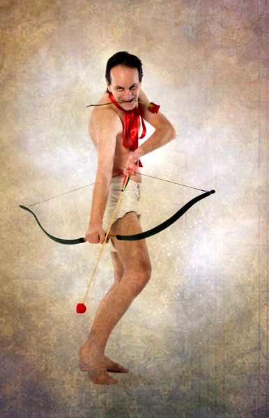 Cupid på vintage vykort — Stockfoto