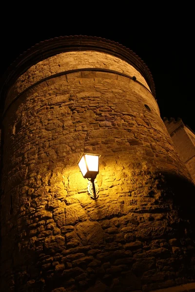 stock image Castle tower at night