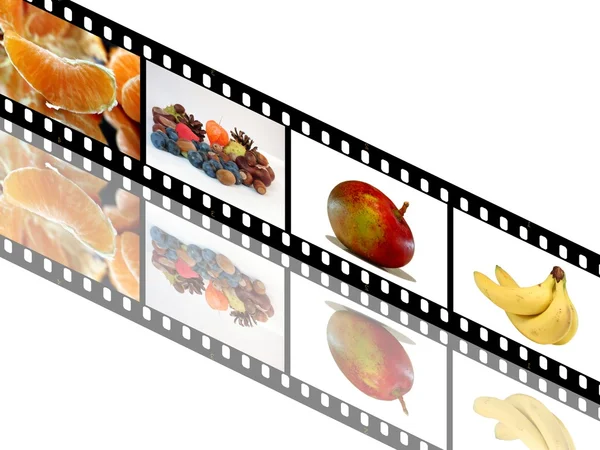 Filmstrip Fruit — Stock Photo, Image