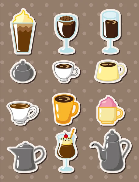 Autocollants café — Image vectorielle