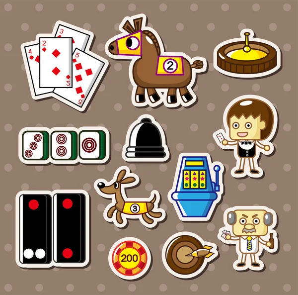 Casino stickers — Stock Vector