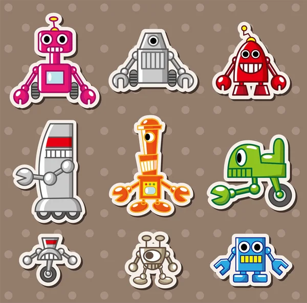 Robot Sticker — Stok Vektör