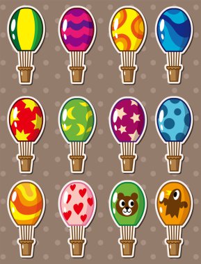 cartoon hot air balloon stickers clipart