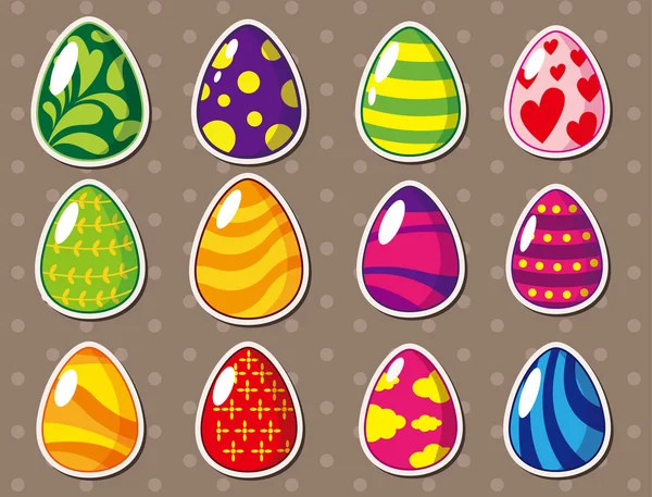 Egg stickers — Stock Vector