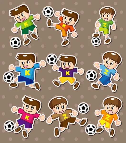 Soccer stickers — Stock Vector