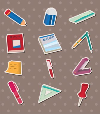 stationery stickers clipart