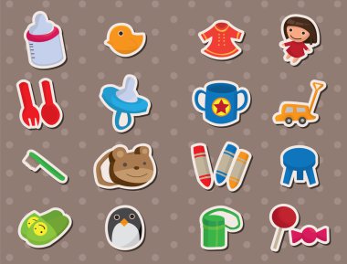 baby stuff stickers clipart