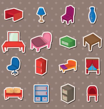 cartoon Furniture stickers clipart