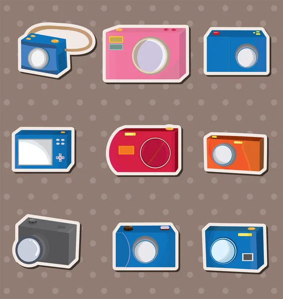 Camera stickers — Stock Vector