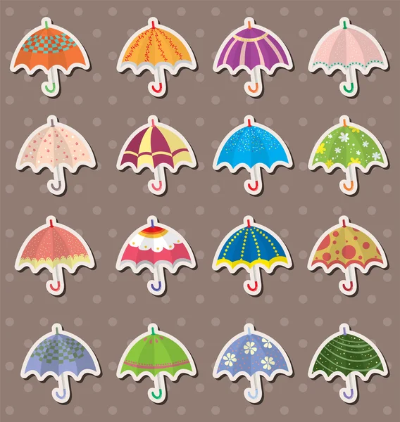 Umbrella stickers — Stock Vector