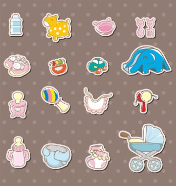 baby stuff stickers clipart