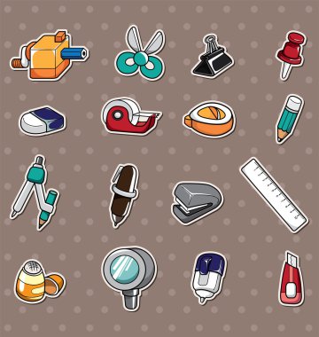 doodle stationery stickers clipart