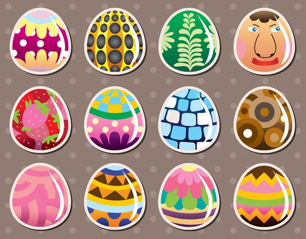 stock vector cartoon Easter egg stickers