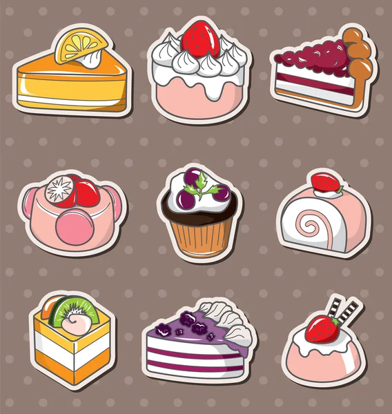 Cake stickers Stock Vector