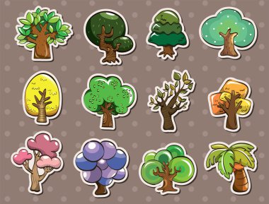 tree stickers clipart