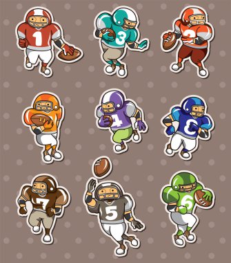 football player stickers clipart