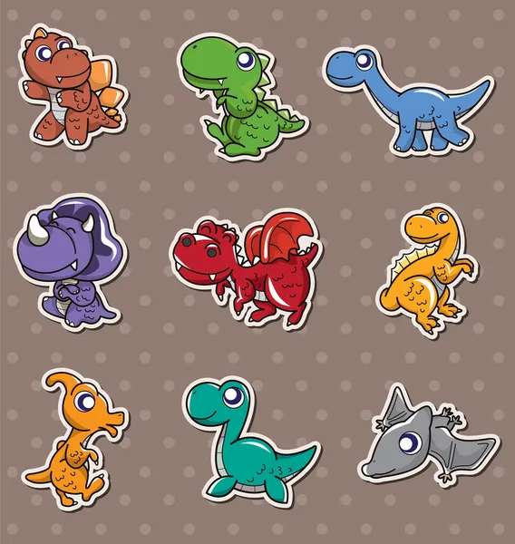 Dinozor etiketleri — Stok Vektör