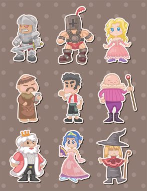 cartoon medieval stickers clipart