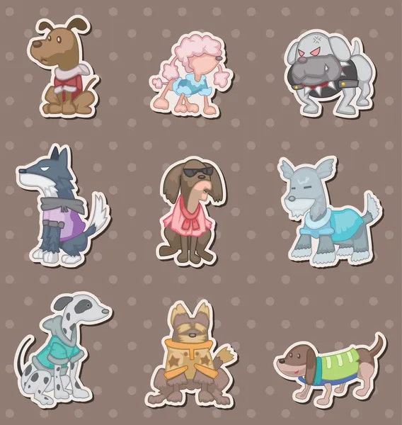 Dog pet stickers — Stock Vector
