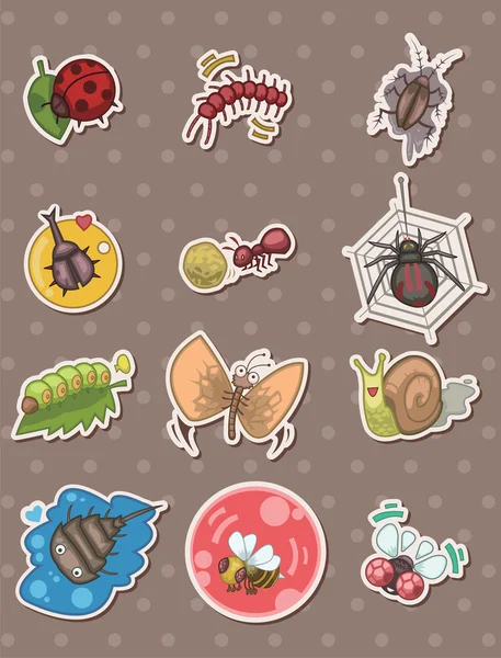 Insect stickers — Stockvector