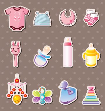 baby stuff stickers clipart