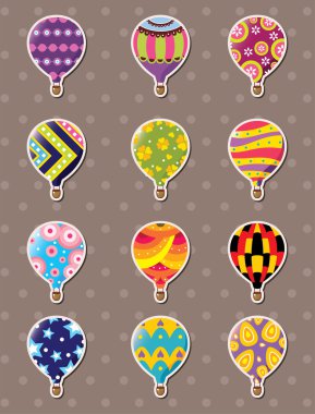 cartoon hot air balloon stickers clipart