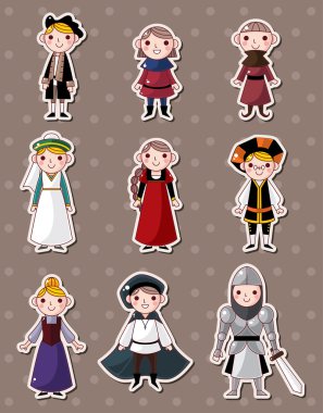 cartoon medieval stickers clipart