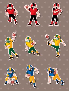 football player stickers clipart