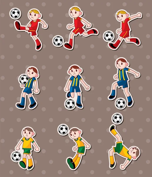 Soccer stickers — Stock Vector