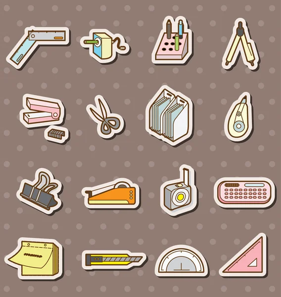 Doodle briefpapier stickers — Stockvector