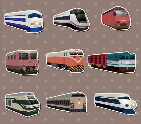 Train stickers — Stock Vector