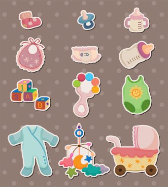 baby stuff stickers clipart