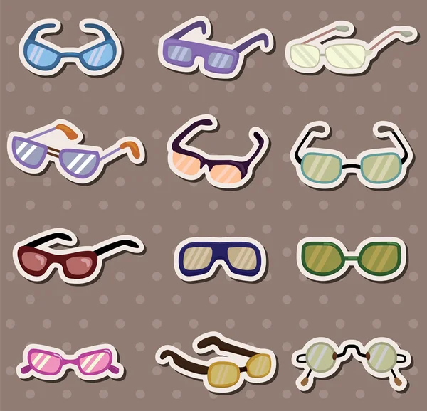 Brýle samolepky — Stockový vektor