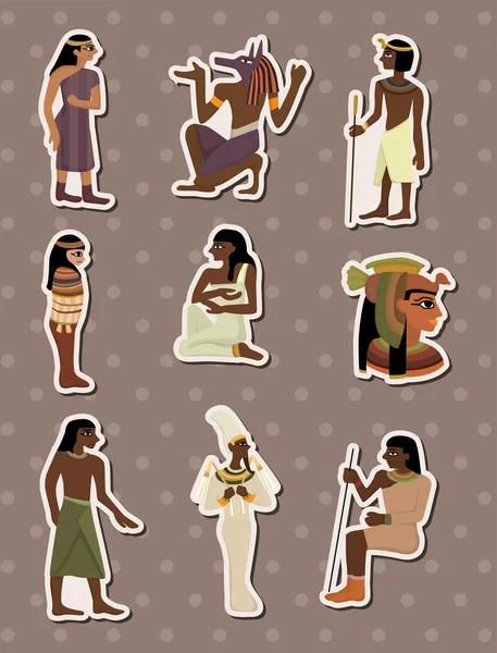 Adesivi cartoni animati faraone — Vettoriale Stock