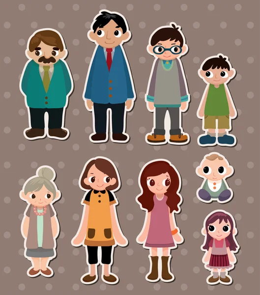 Family stickers — Stock Vector