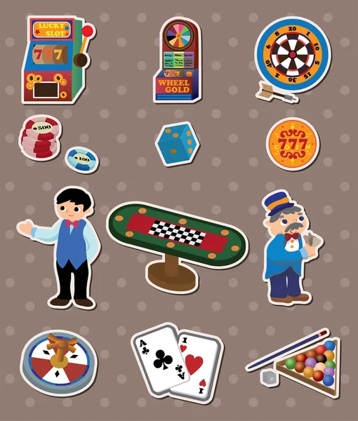 Autocollants de casino — Image vectorielle