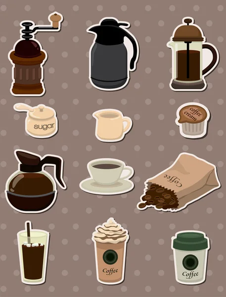 咖啡贴纸 — 图库矢量图片
