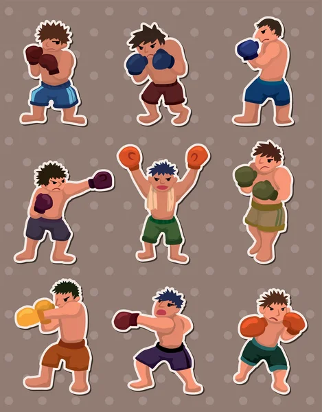 Boxer stickers — Stock Vector