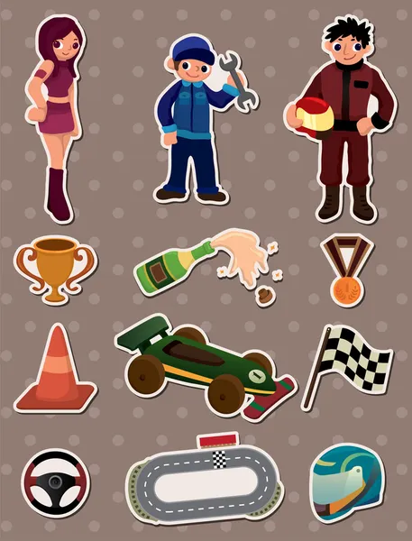 F1 racing stickers — Stock Vector