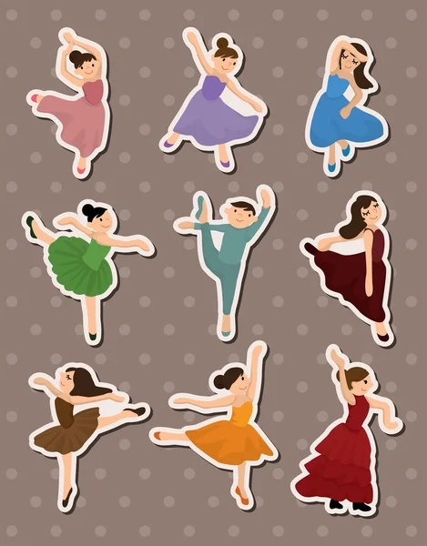 舞者贴纸 — 图库矢量图片