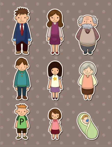 Family stickers — Stock Vector