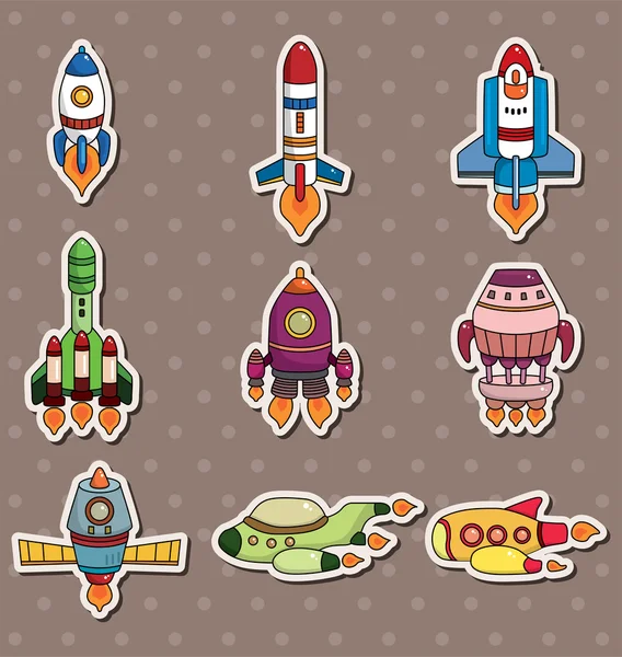 Autocollants fusée — Image vectorielle