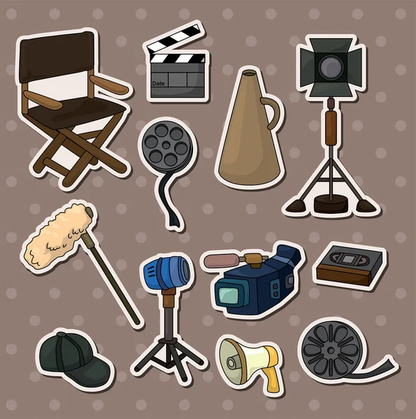 Movie tool stickers — Stock Vector
