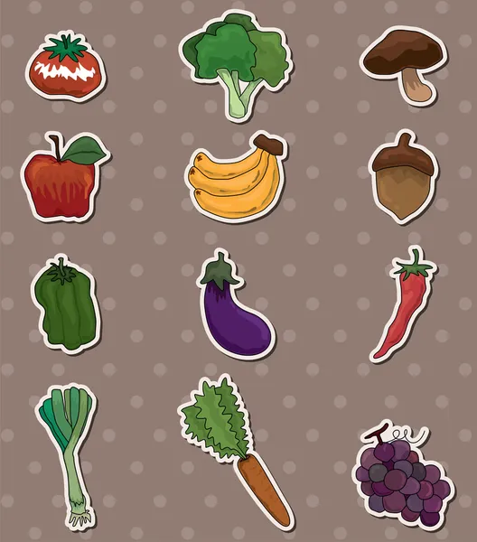 Vegetable stickers — Stock Vector