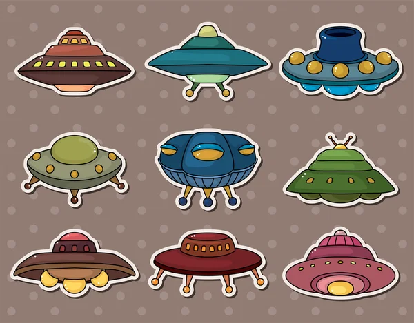 UFO αυτοκόλλητα — Διανυσματικό Αρχείο