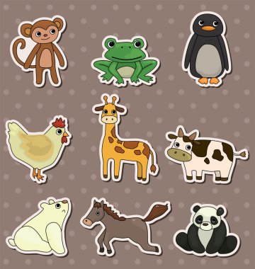 animal stickers clipart