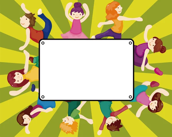Cartoon dancer card — Stock Vector