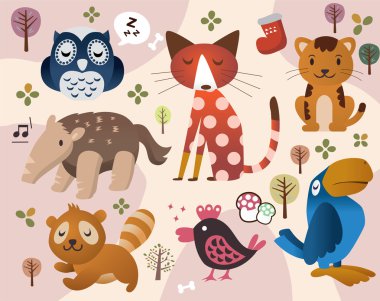 cute animal zoo clipart