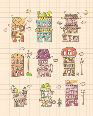 hand draw house clipart