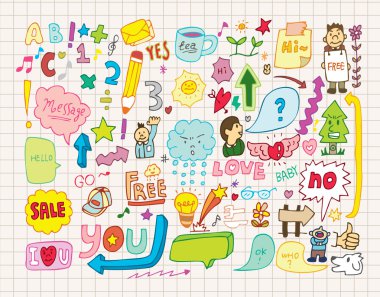 collection of doodles(hand draw) clipart